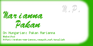 marianna pakan business card